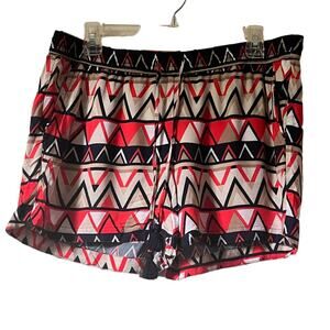 Stylus Women’s Drawstring Shorts With Pockets Multi -prints Sz L